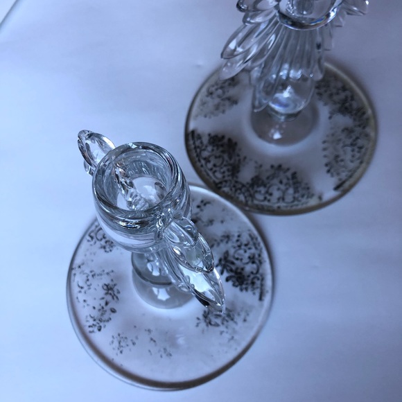 Set of Two Crystal Candle Holders - Picture 9 of 16